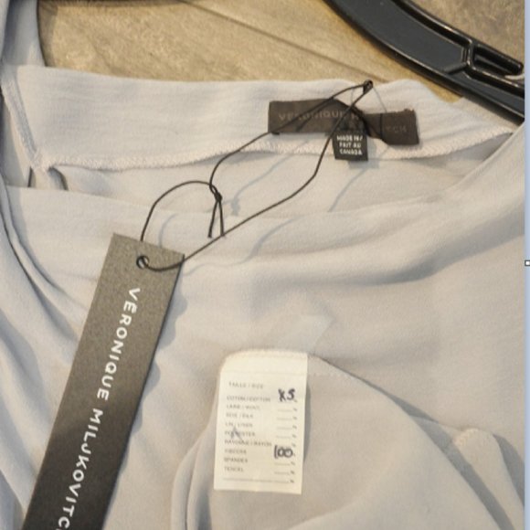 Veronique Miljkovitch Gray Rayon Drapey Shell - Picture 4 of 4